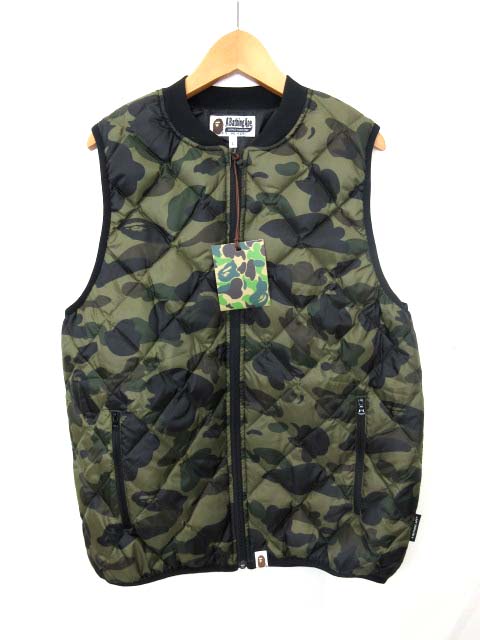 未使用品 アベイシングエイプ A BATHING APE ダウン ベスト 迷彩柄 