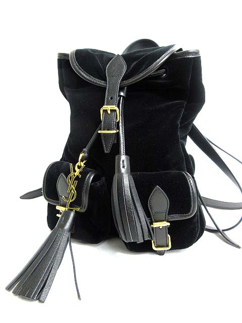 サンローラン パリ SAINT LAURENT PARIS VELVET FESTIVAL BACKPACK 