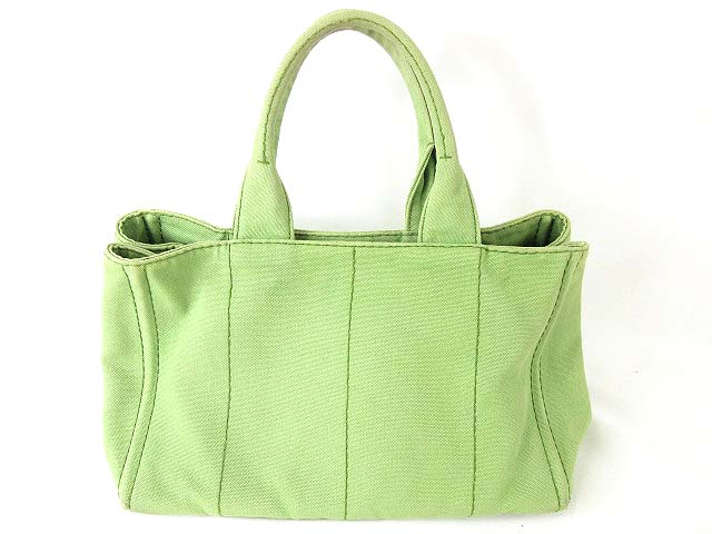 プラダ PRADA カナパ トートバッグ キャンバス MELA B1872B ライム 