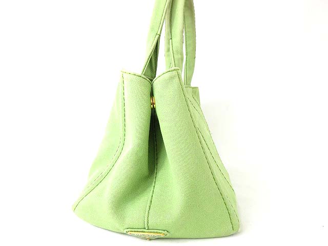 プラダ PRADA カナパ トートバッグ キャンバス MELA B1872B ライム 