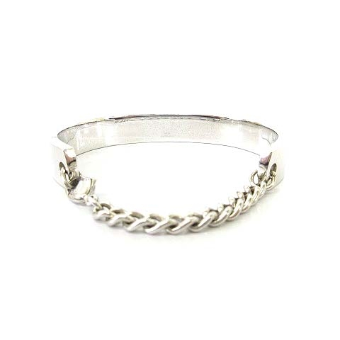 バーバリー BURBERRY ブレスレット バングル チェック シルバー 0131