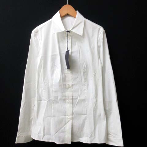 未使用品 プラダ PRADA DNA562 シャツ 長袖 ストレッチ 白 
