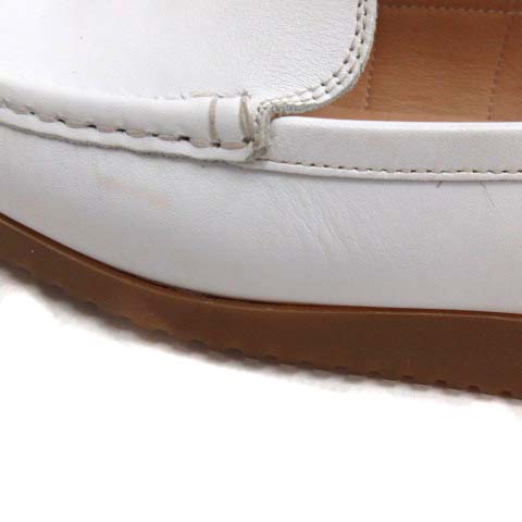 美品 バリー ドライビングシューズ レザー ホワイト バリー BALLY ドライビングシューズ ローファー レザー 白