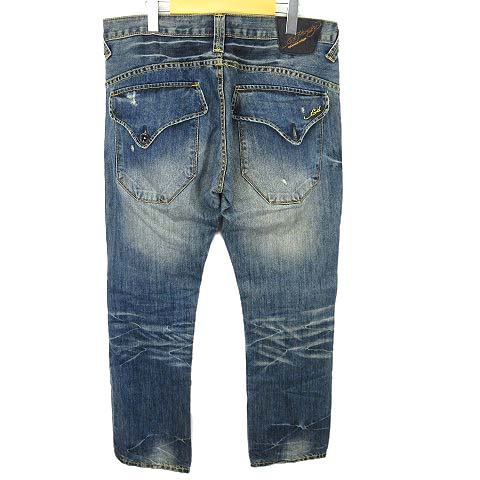 SCULPTOR Ed Hardy Cracked Angel Denim 黒 Sculptor X Ed Hardy] Cracked Angel Denim（デニムパンツ）｜SCULPTOR