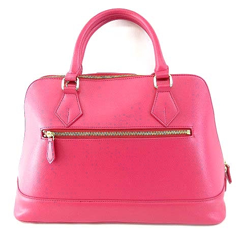 サマンサベガ Samantha Vega ハンドバッグ ブガッティ型 レザー 底鋲