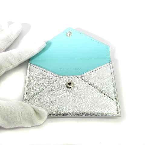 ティファニー TIFFANY & CO. カードケース 名刺入れ レザー ロゴ