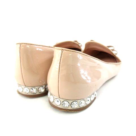 ミュウミュウ miumiu パンプス オペラシューズ ローヒール リボン