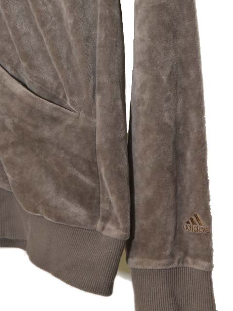 adidas ブラウン ベロアセットアップ adidas FIREBIRD VELOUR TRACK TOP ダークブラウン（アディダス