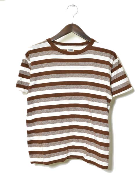 テンダーロイン Tenderloin Tシャツ ボーダー T Border 半袖 ブラウン ホワイト M メンズ 008 ベクトルパーク