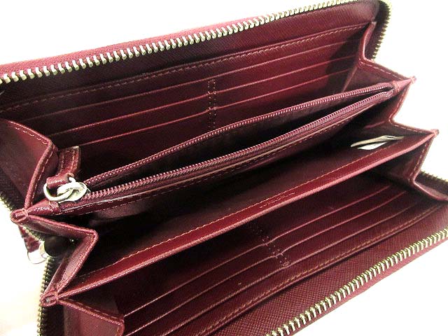 コーチ COACH 長財布 ラウンドファスナー シグネチャー パテントレザー 