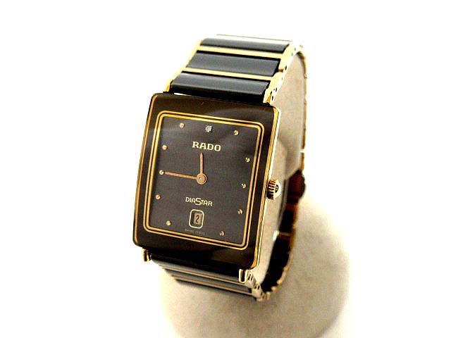 RADO ラドー メンズウォッチ 110.5338 クォーツ ゴールドxブラック  