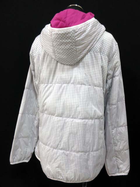 アディダス Adidas テーラーメイド コラボ ダウンジャケット リバーシブル ジップアップ フェザー混 白 ピンク L レディース 010 ベクトルパーク