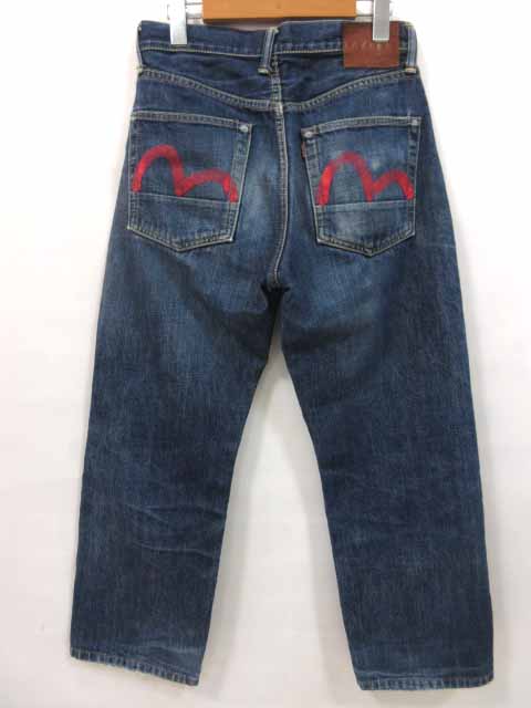 エヴィス EVISU デニムパンツ ジーンズ カモメ 青 29X35 メンズ 010 