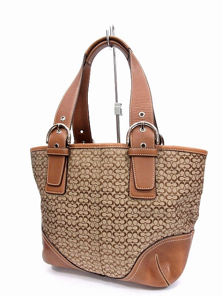 コーチ COACH ハンドバッグ シグネチャー キャンバス ローアン