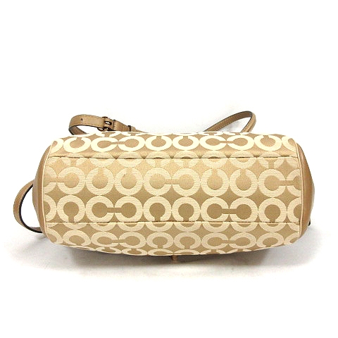 コーチ COACH ハンドバッグ 25638 マディソン オプアート サッチェル スモール マデリン イースト ナイロン×レザー 黒 美品 バッグ コーチ COACH 25638 ショルダー ハンド バッグ 2WAY マディソン