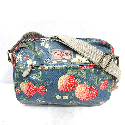 キャスキッドソン Cath Kidston ショルダーバッグ ビニール ジッパー 花柄 水色 レディース 010 ベクトルパーク