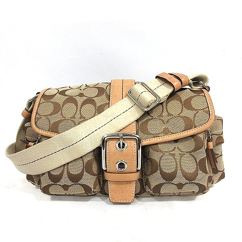 コーチ COACH 6835 ショルダー バッグ シグネチャー スモールポケット 