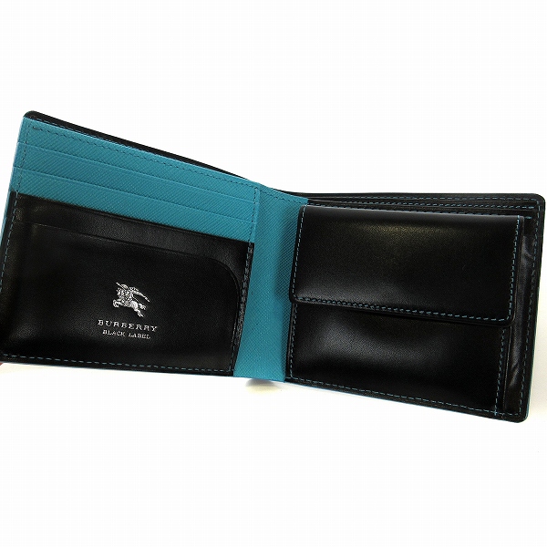 BURBERRY バーバリー レザー あほらしい レッド/ブラックレーベル/二ツ  