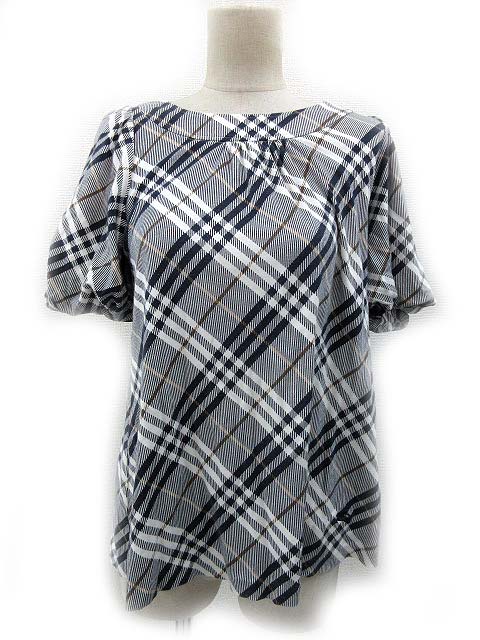 新品☆ BURBERRY BLUE LABEL トップス チュニック 半袖 38 BURBERRY BLUE LABEL バーバリーブルーレーベル レディース