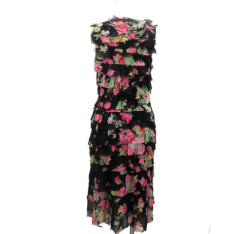 マリエラブラーニ Mariella Burani ワンピース ノースリー 花柄 切りっぱなし シルク 8 春夏 466 E レディース 011 ベクトルパーク