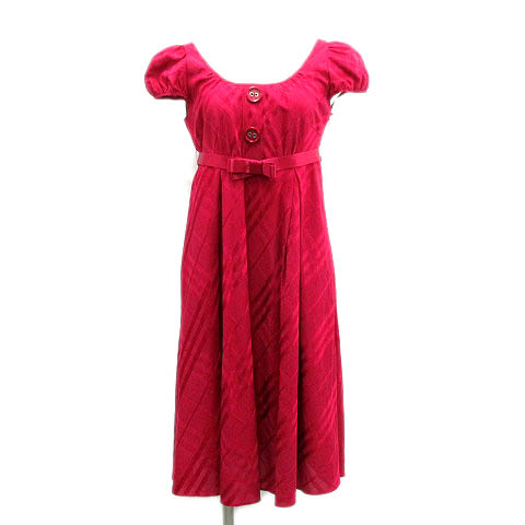 バーバリーブルーレーベル Burberry Blue Label ワンピース 半袖 ノバチェック 濃赤 38 春夏 104 A レディース 011 ベクトルパーク