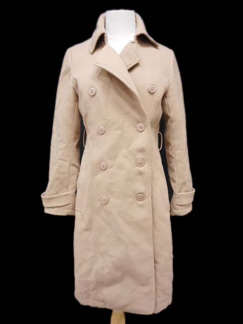 コルザ COLZA コート ロング ダブル アウター M ベージュ/6 レディース  