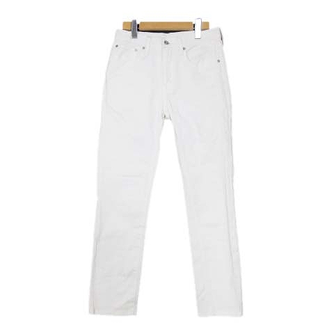 ジーユー Gu カラーデニム テーパードパンツ クロップド 28 白 13 12