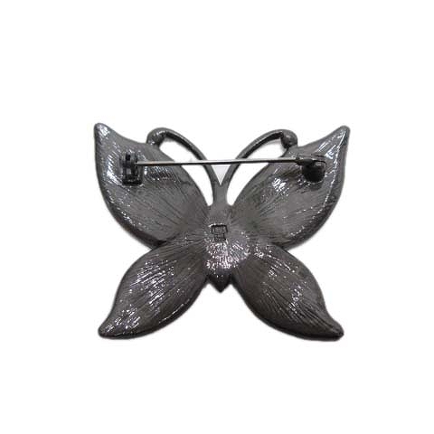 アナスイ ANNA SUI ブローチ ビジュー 蝶 モチーフ 黒 マルチカラー 6 7 レディース 012-202008050030