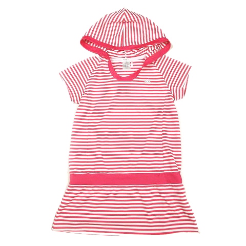 美品 アディダス Adidas ボーダー パーカ プルオーバー ロング カットソー チュニック 半袖 スポーツウェア M ピンク 11 8 レディース 012 ベクトルパーク