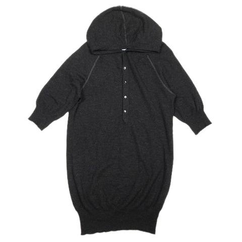 ズッカ Zucca 七分袖 ニット パーカー ハーフボタン プルオーバー カットソー 1 黒 ブラック 11 9 メンズ 012 ベクトルパーク