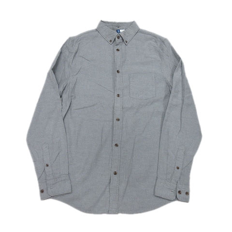 エイチ エム H M ボタンダウンシャツ カットソー 長袖 S グレー 9 メンズ 012 ベクトルパーク