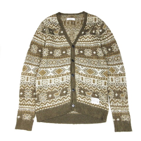ディテールズ Details ノルディック柄 ロング ニット カーディガン カットソー 長袖 起毛 M ブラウン 茶 29 11 メンズ 012 ベクトルパーク