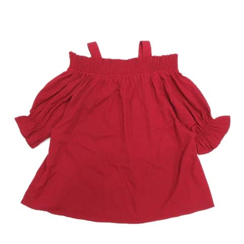 レトロガール Retro Girl ブラウス シャツ カットソー オフショルダー ギャザー フリル 赤 17 レディース 012 ベクトルパーク
