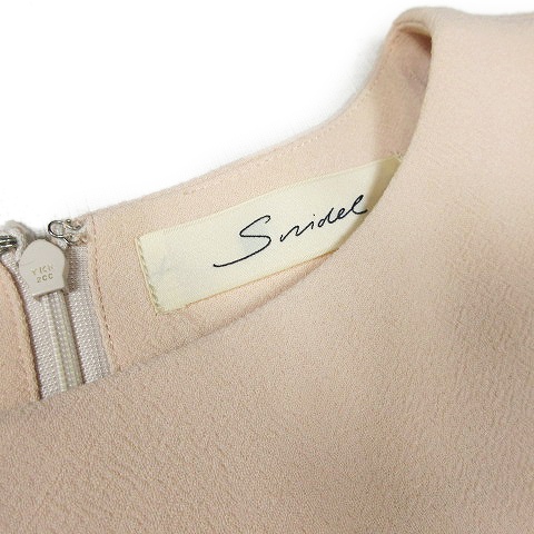 スナイデル Snidel ポイントショルダー ワンピース ハーフ丈 パフスリーブ風 シフォン 無地 デザイン 1 ピンク 2 レディース 012 ベクトルパーク