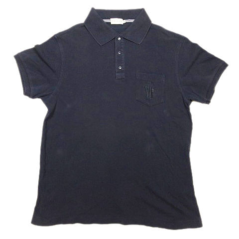 モンクレール Moncler ポロシャツ 半袖 胸ポケット 刺繍 ロゴ 鹿の子 カットソー Xl ネイビー M181 11 メンズ 012 ベクトルパーク