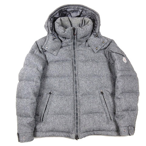 モンクレール Moncler Beams別注 Maya ツイード ダウン ジャケット フーデッド キルティング ブルゾン コート ジャンパー 0 グレー H85 メンズ 012 ベクトルパーク