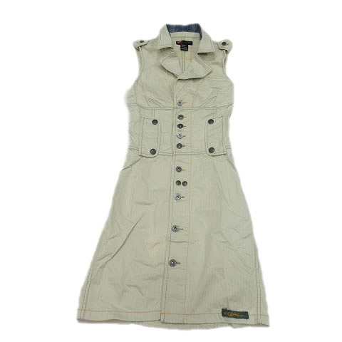 ディーゼル Diesel デニム ワンピース ノースリーブ ミリタリー S ライトグリーン 9 12 レディース 012 ベクトルパーク