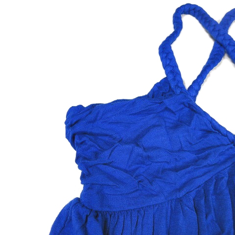 フォーエバー21 Forever21 キャミソール ロング ワンピース カットソー マキシ丈 無地 S 青 ブルー 2 1 レディース 012 ベクトルパーク