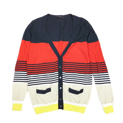 マカフィー MACPHEE トゥモローランド ボーダー カーディガン ニット  