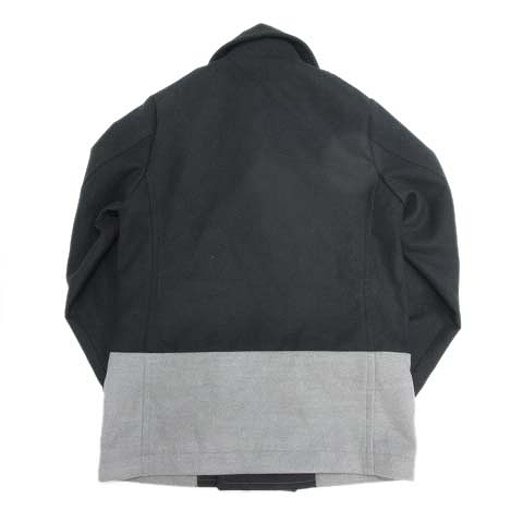 未使用品 インヘリット Inherit 美品 ピーコート Pコート メルトン ジャケット ブルゾン M 黒 ブラック 13 2 メンズ 012 ベクトルパーク