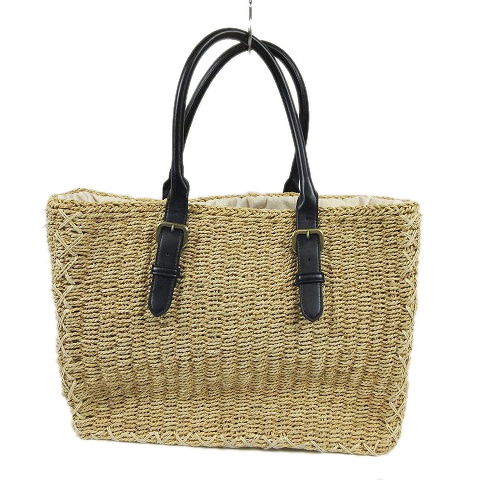 マーキュリーデュオ Mercuryduo カゴ トート バッグ フェイクレザー 合成皮革 巾着 ベージュ系 18 レディース 012 ベクトルパーク