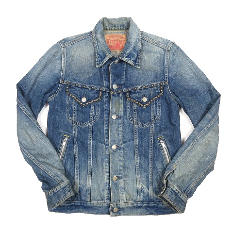 ヒステリックグラマー Hysteric Glamour スタッズ デニム ジャケット ジージャン Gジャン ブルゾン ウォッシュ M インディゴ 01ab08 2 メンズ 012 ベクトルパーク