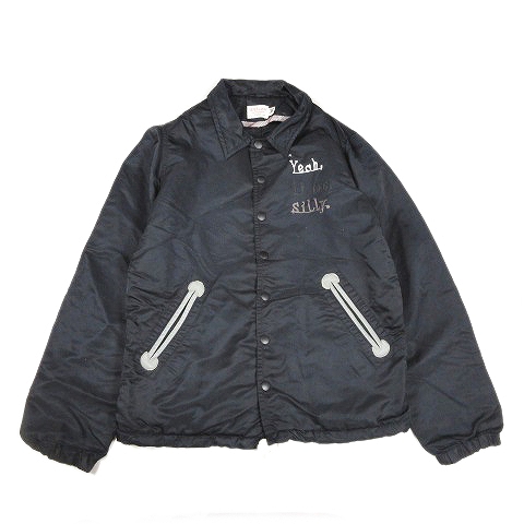 ウィルソン Wilson ステンカラー ナイロン ジャケット カバーオール ブルゾン アウター 刺繍 36 黒 ブラック 18 2 メンズ 012 ベクトルパーク