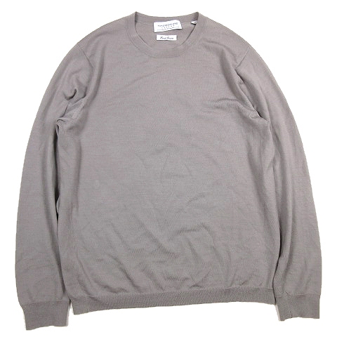 トゥモローランド トリコ Tomorrowland Tricot 18aw ハイゲージ セーター クルーネック プルオーバー ニット カットソー S グレー メンズ 012 ベクトルパーク