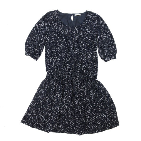 シップス Ships Espandy Dot Blousing ワンピース ドット 七分袖 紺 ネイビー 314 52 1851 10 3 レディース 012 ベクトルパーク
