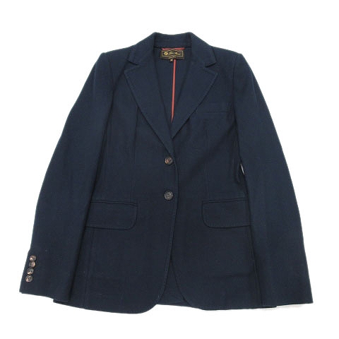 ロロピアーナ Loro Piana コットン ジャージ ジャケット ブレザー 2b ブルゾン コート 42 紺 ネイビー 10 3 レディース 012 ベクトルパーク