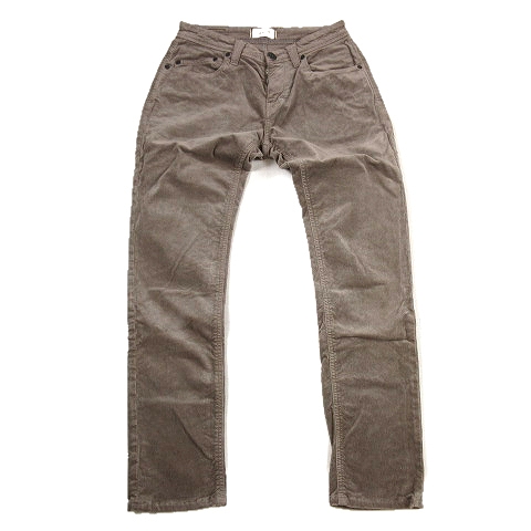 ヤヌーク Yanuk 細畝 コーデュロイ 裏起毛 スキニー パンツ ストレッチ 23 グレー レディース 012 ベクトルパーク