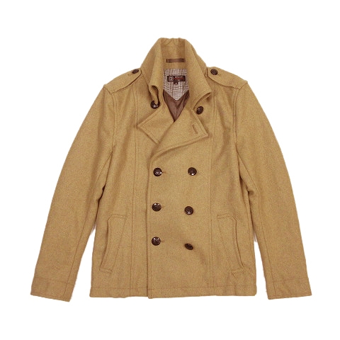エムケーミッシェルクランオム Mk Michel Klein Homme メルトン ピーコート ショート丈 Pコート アウター ジャケット ブルゾン 46 ベージュ 4 6 メンズ 012 ベクトルパーク