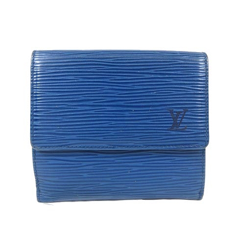 ルイヴィトン Louis Vuitton エピ ポルトモネ ビエ カルトクレディ 二つ折り 財布 レザー コンパクト ウォレット 青 ブルー M D18 メンズ レディース 012 ベクトルパーク