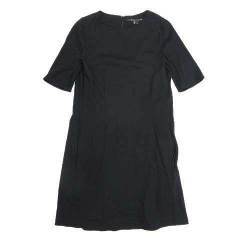 セオリー Theyskens Theory ブラックフォーマル ワンピース カットソー 膝丈 ハーフ 半袖 0 黒 ブラック 11 4 レディース 012 ベクトルパーク